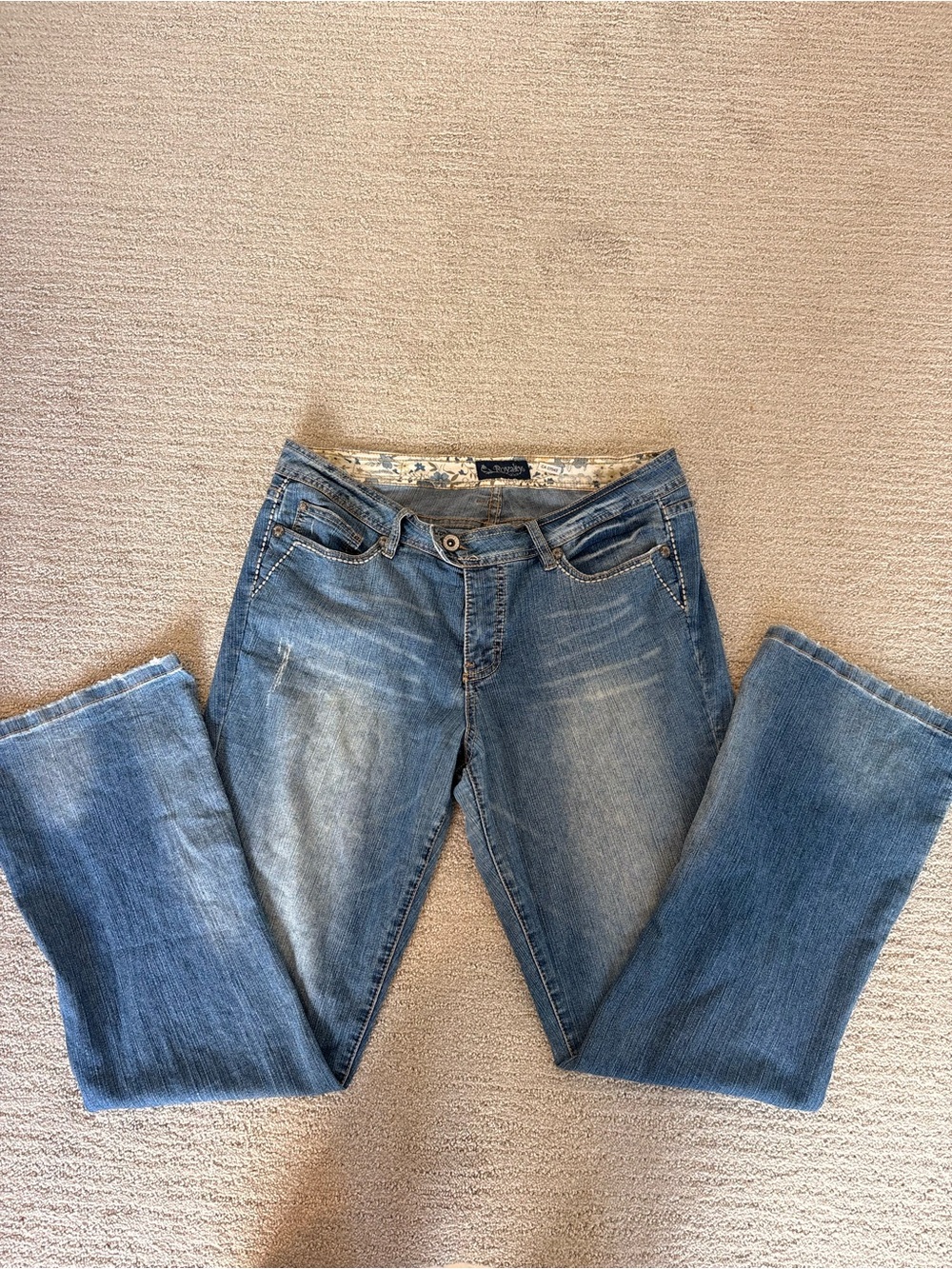 Vintage Y2K Royalty For Me Women’s Boot Cut Jeans - Light Blue Wash